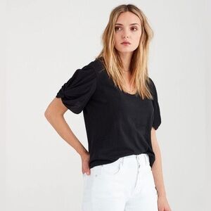 7 For All Mankind Twist Sleeve Tee, Size M